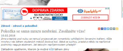 Pokožka se sama mrazu neubrání. Zasáhněte včas!