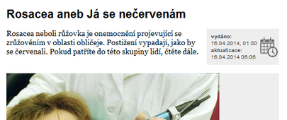 Rosacea aneb Já se nečervenám