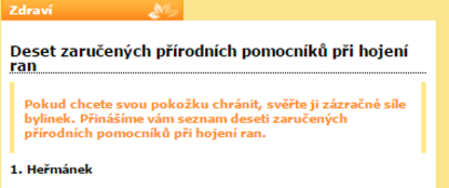 Deset zaručených přírodních pomocníků při hojení ran