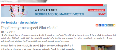 Popáleniny: nebezpečí číhá všude!